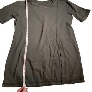 VIMMIA Grey Brown Slit Front Long Shirt‎ Yoga Workout Small